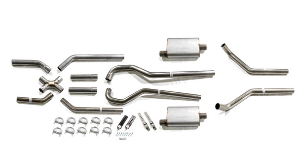 67-87 GM 2WD Truck 2.5in Crossmember Back Exhaust (PYPSGT79R)