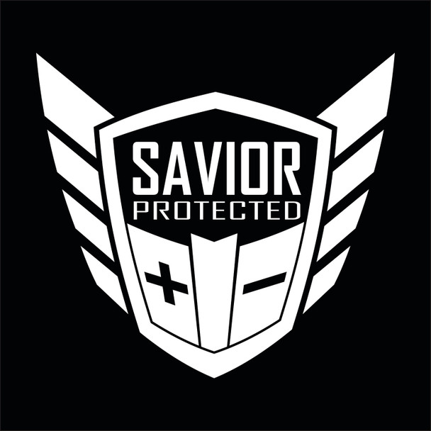 Savior Window Decal Each White (SAVSAVIOR-DECAL-W)