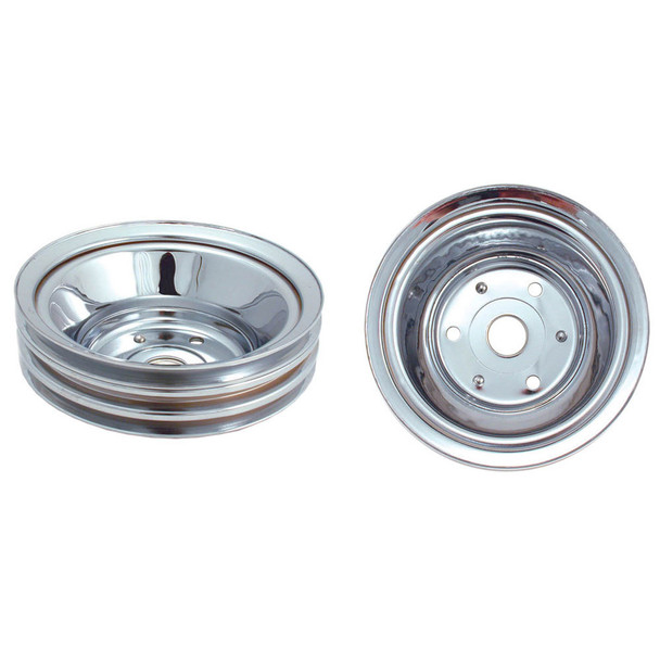 SBC LWP Lower Pulley Triple Groove Chrome (SPE4448)