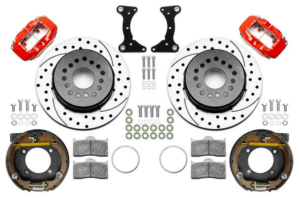 Brake Kit Rear Red FDL Drilled 12in GM G Body (WIL140-17121-DR)