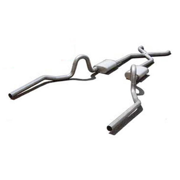 64-72 A-Body 2.5in Exhaust System w/X-Pipe (PYPSGA10S)