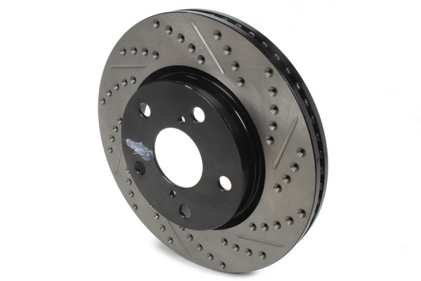 Sport Cryo Drilled/Slott ed Brake Rotor; Front Le (STP127.44147CL)
