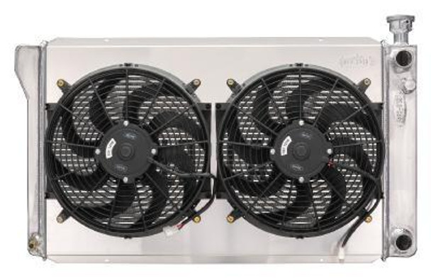 88-98 GM 1500 P/U LS Swap Radiator w/Fans (CCRGMT580SK)