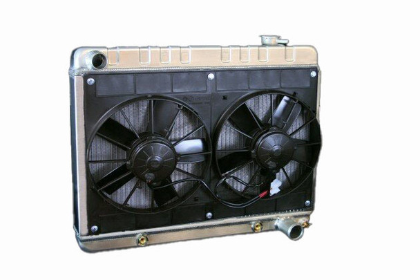 Radiator w/Fans C-10 Trk 63-66 Auto Trans Raw (DEW32-4139017A)