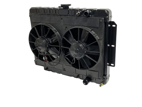 Radiator w/Fans Impala LS 59-64 Auto Trans Blk (DEW32-6239014A)