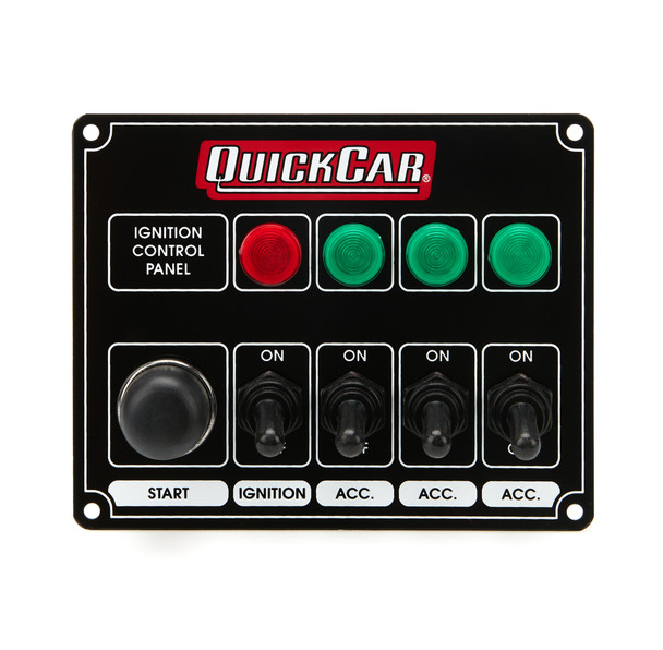 Ignition Panel Black w/ 3 Acc. & Lights (QRP50-826)