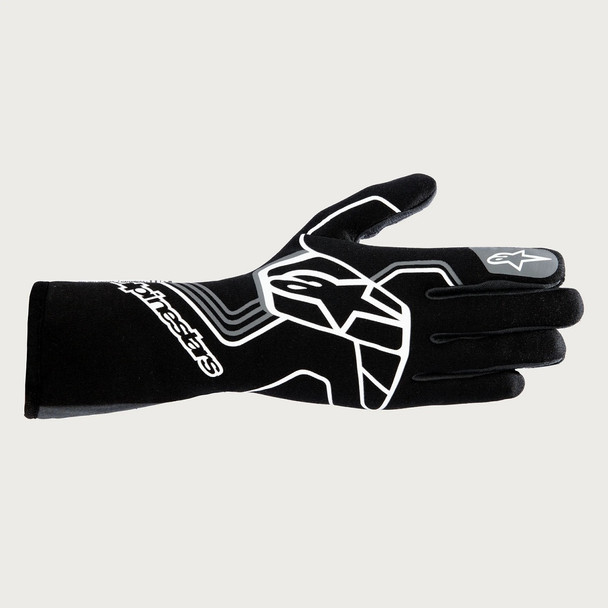 Glove Tech-1 Race V4 Black / Gray Large (ALP3552024-1169-L)