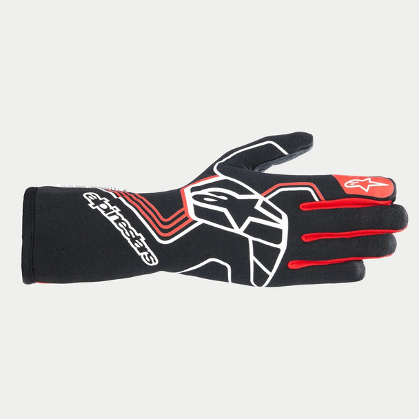 Glove Tech-1 Race V4 Black / Red Large (ALP3552024-13-L)
