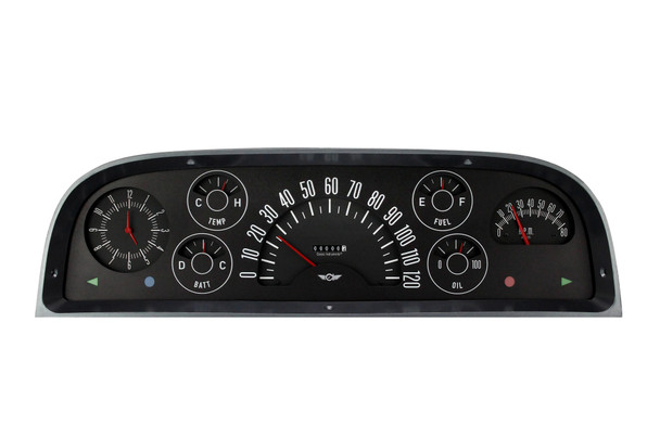 60-63 Chevy Truck Gauge Set Black (CLACT60B)