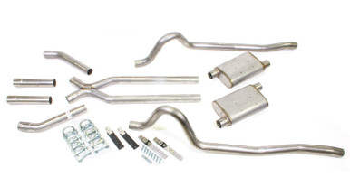 Stainless Steel Crossmember Back Exhaust Muffler System 66-67 Ford