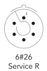 AS10406SA Autosport Lite  6-Way  In line receptacle LAYOUT