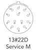 61035PA autosport 13-Way Plug with Size 22 Pins Connector Layout