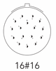 Autosport 16-Way Plug Keyway Contact Layout 62016PN