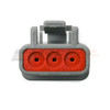 Deutsch DTM 3-Way Plug Kit No Heat Shrink Gland Back