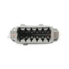 Deutsch DTM 12-way DTM06-12SA plug front view. DTM06-12S.