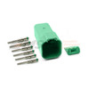 CONDT04-6PK-3-14. DT04-6P-TN03. Deutsch Colour DT 6-Way Receptacle Kit with Solid Sockets