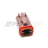 Brown Deutsch DT 4-way connector plug View. DT04-4S-TN09.