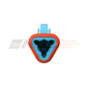 Blue Deutsch DT 3-way connector plug Front DT06-3S-TN07.