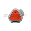 Deutsch DT 3-Way Receptacle Back View. CONDT04-3PK.