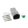 Deutsch DT 4-Way Receptacle Kit with Solid Pins. DT04-4P.