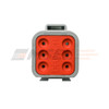 DT04-6PK. Deutsch DT 6-Way Receptacle Back view