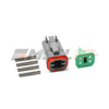 Deutsch 4-way connector kit with silver contacts