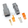 Deutsch DTM series 2-way connector kit with gold plated terminals