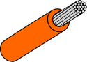 Wire Mil Spec M22759/32 Orange 24AWG Wire