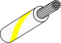 Wire Mil Spec M22759/32 White with Yellow Stripe 20AWG Wire