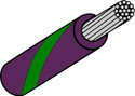 Violet with Green Stripe Mil Spec M22759/32-22-75 22AWG Wire