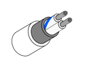 2-core shielded 24AWG mil-spec cable