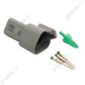 Deutsch DT 3-Way Receptacle Kit with Solid Pins