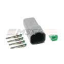 Deutsch DT 4-Way Receptacle Kit with Solid Pins. DT04-4P.