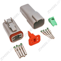 Deutsch 4-way connector kit with contacts