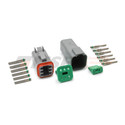 Deutsch DT series 6-way connector kit with green band contacts