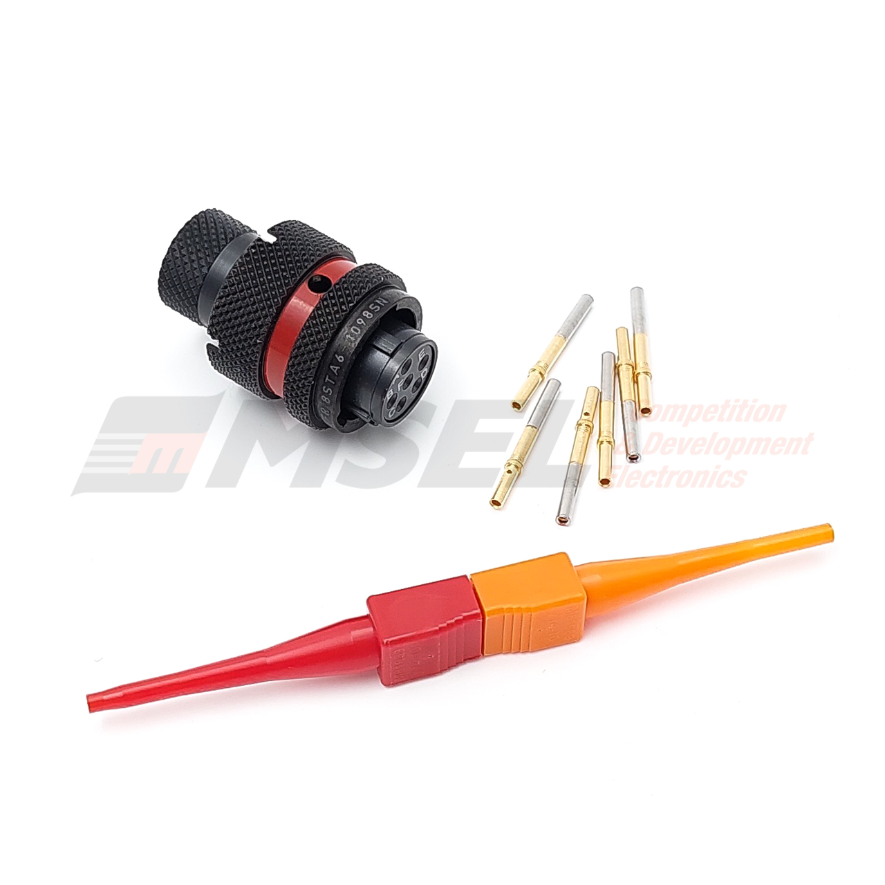 Autosport 6Way Plug Connector with Size 20 Sockets Red Motorsport