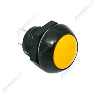 Latching push button switch - Yellow