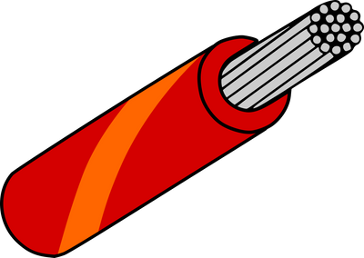 Red with Orange Stripe Mil Spec M22759/32-22-23 22AWG Wire