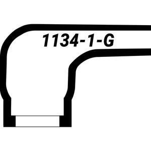 Hellermann 1134-1-G Right Angle Lipped Boot
