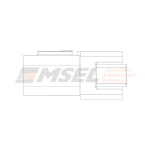 CONXT06-18SK. Deustch DT-XT 18-Way Receptacle Housing Side Technical Drawing.