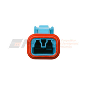 Blue DT06-2S-TN07, Deutsch DT 2-Way plug keyway
