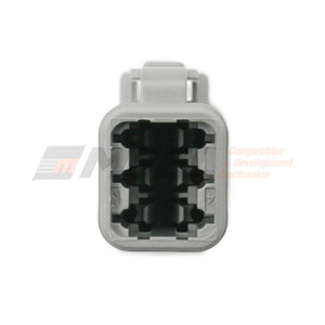 Deutsch DTM 6-Way Plug Kit No Heat Shrink Gland Front. DTM06-6S.