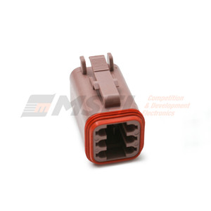 DT06-6S Brown Deutsch 6-way DT series plug connector. DT06-6S-TN09