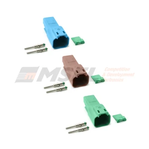 Deutsch Colour DT 2-Way Receptacle Kit with Solid Sockets. DT04-2P-TN07. DT04-2P-TN09. DT04-2P-TN03.