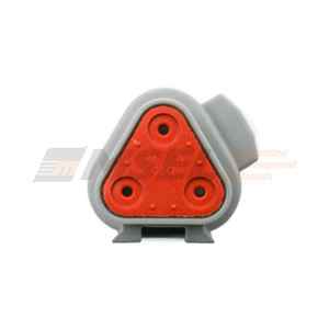 Deutsch DT 3-Way Receptacle Back View. CONDT04-3PK.