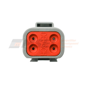 Deutsch DT 4-Way Receptacle Kit with Solid Pins. DT04-4P.