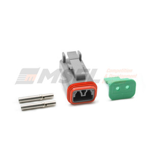 DT06-2S, Deutsch DT 2-Way Plug Kit with silver sockets