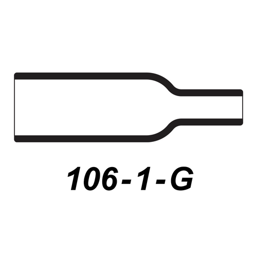 106-1-G Helashrink straight boot without lip, Raychem 202A132