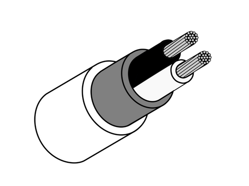 55A1121-22-0/9-9 Spec 55 2 core shielded cable