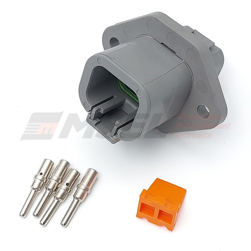 Deutsch DTP 4-Way Bulkhead Receptacle Kit with Solid Pins